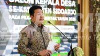 Bupati Sidoarjo H. Subandi saat berikan pembekalan pada cakades
