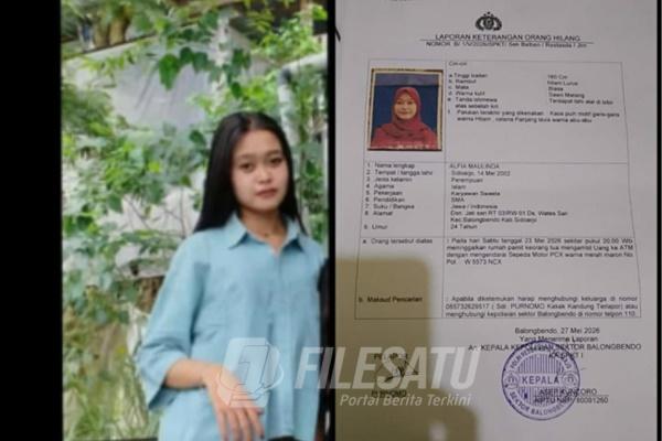 Gadis 24 Tahun Asal Balongbendo Dilaporkan Hilang