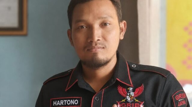 Hartono sebagai Sekretaris DPC Grib Jaya Sidoarjo