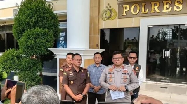 Konferensi Pers penangkapan Tahanan Narkoba yang kabur