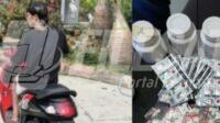 Ket Foto: Pemuda sedang berada didepan rumah warga.