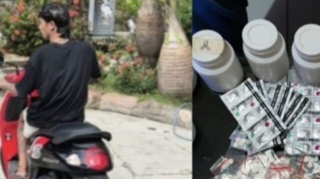 Ket Foto: Pemuda sedang berada didepan rumah warga.