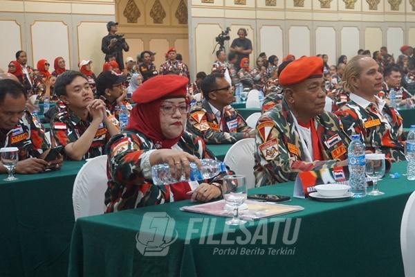 Kamada LMP Jabar H. Awandi Siroj Suwandi dan Sekda LMP Jabar saat mengikuti Rapimnas LMP 2026 di Jakarta