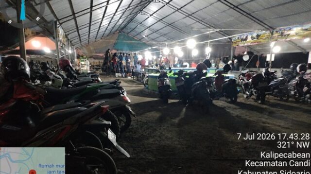Dugaan aktivitas sabung ayam di Desa Klurak, Kecamatan Candi, Kabupaten Sidoarjo