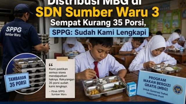 Ilustrasi Distribusi MBG di SDN Sumber Waru 3
