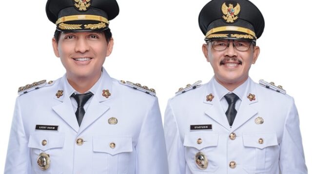 Bupati Indramayu Lucky Hakim dan Wakil Bupati Syaefudin