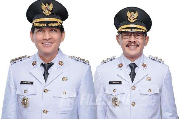 Bupati Indramayu Lucky Hakim dan Wakil Bupati Syaefudin