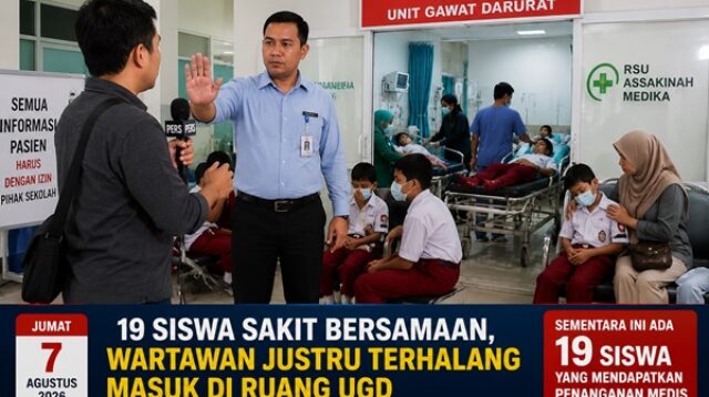 Ilustrasi 19 Siswa Sakit Bersamaan, Wartawan Sempat Terhalang Masuk ke Ruang UGD