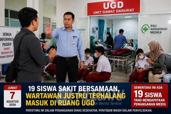 Ilustrasi 19 Siswa Sakit Bersamaan, Wartawan Sempat Terhalang Masuk ke Ruang UGD