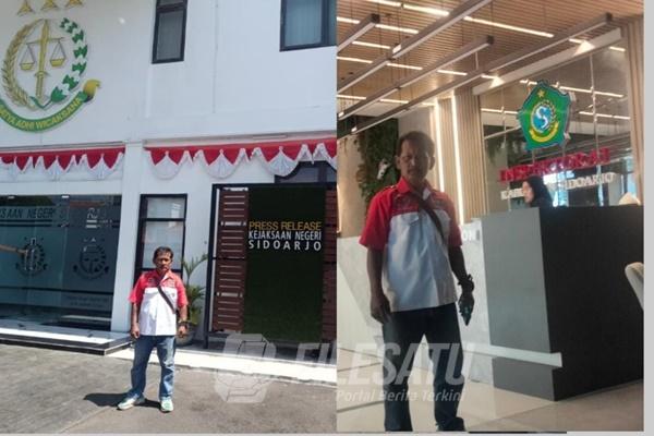 Pelapor dari Joko LIRA mendatangi Kantor Inspektorat Kabupaten Sidoarjo