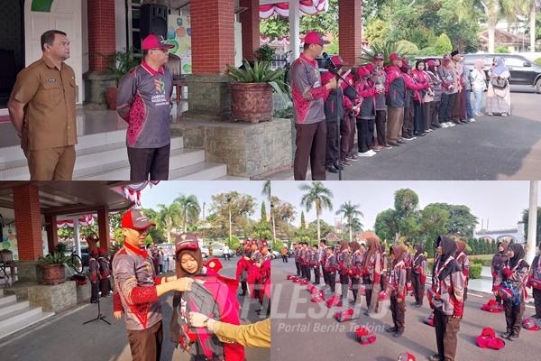 Sekda OKU Lepas 53 Pramuka Terbaik Menuju Jamnas XII Cibubur