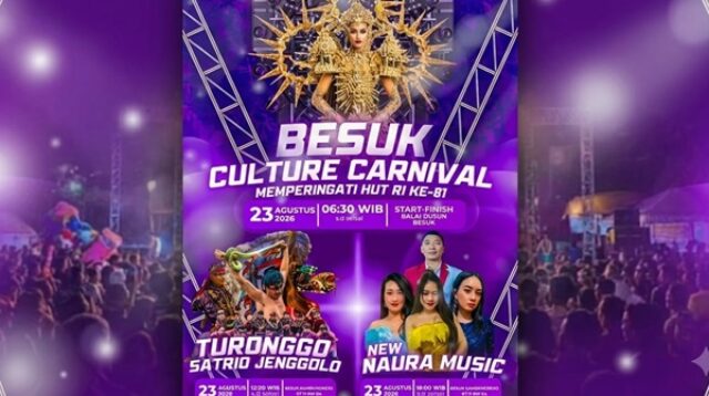 Semarak Sambut HUT RI ke-81 dengan Kemeriahan Budaya dan Musik Melalui 'Besuk Culture Carnival'