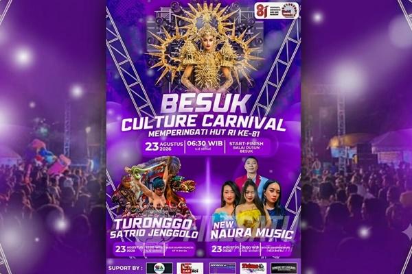 Semarak Sambut HUT RI ke-81 dengan Kemeriahan Budaya dan Musik Melalui 'Besuk Culture Carnival'