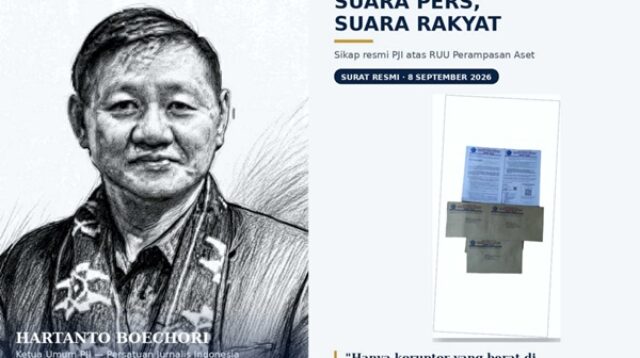 Ketua Umum Persatuan Jurnalis Indonesia (PJI) Hartanto Boechori