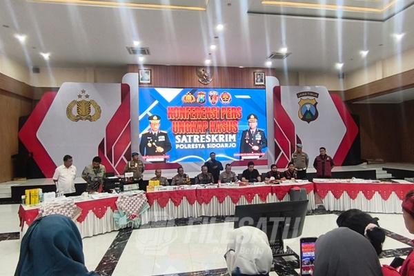 Konferensi pers yang igealr Poresta Sidoarjo