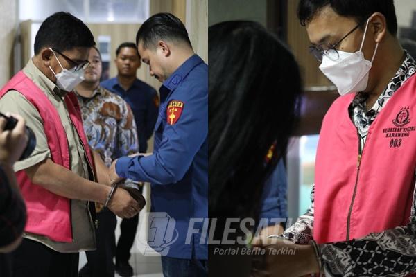 Petugas Kejaksaan mengamankan tersangka dalam perkara dugaan korupsi penyaluran KPR pada PT Bumi Arta Sedayu (BAS) periode 2021–2024