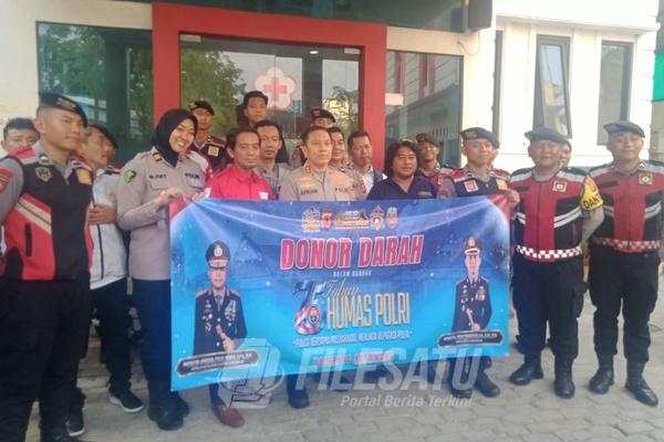 Polresta Karawang Bersama Wartawan Gelar Donor Darah Kemanusiaan