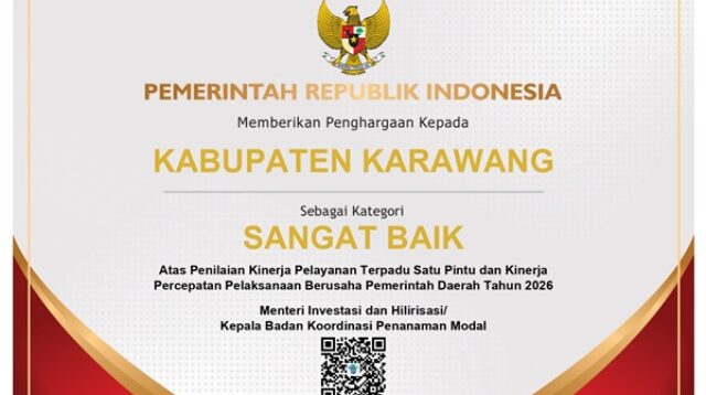 Sertifikat Penghargaan Kementrian Investasi dan Hilirisasi